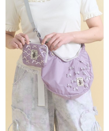 ribbon square pouch