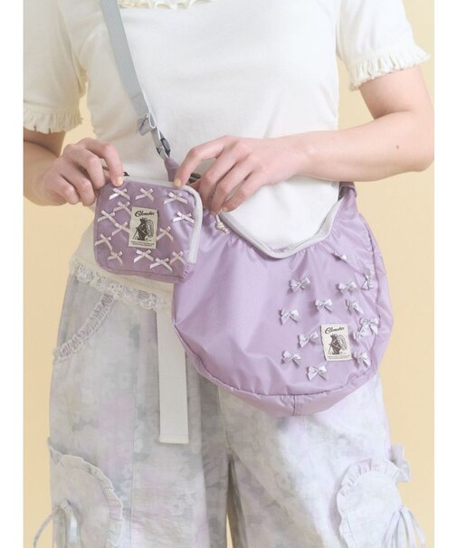 ribbon square pouch