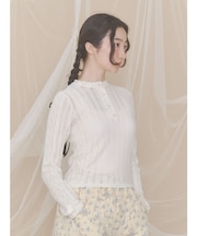 floral pointelle knit