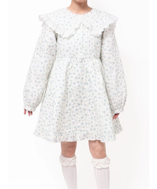 floralキルトミニワンピース