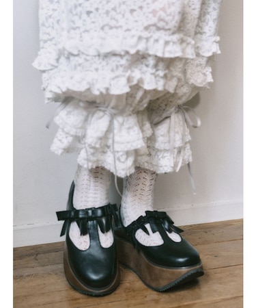 ribbon tstrap shoes
