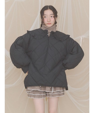 フリルキルティングシャツジャケット