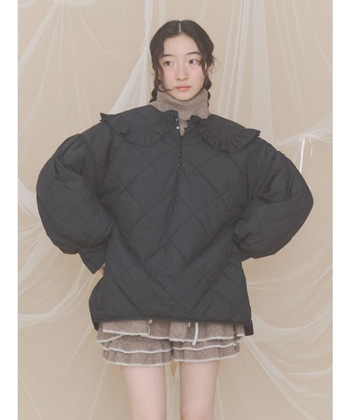 フリルキルティングシャツジャケット