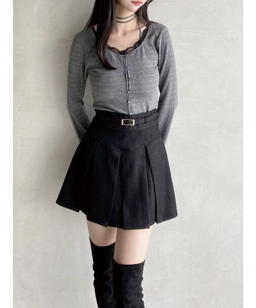 プリーツミニスカート【セットアップ着用可能】