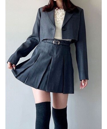 プリーツミニスカート【セットアップ着用可能】