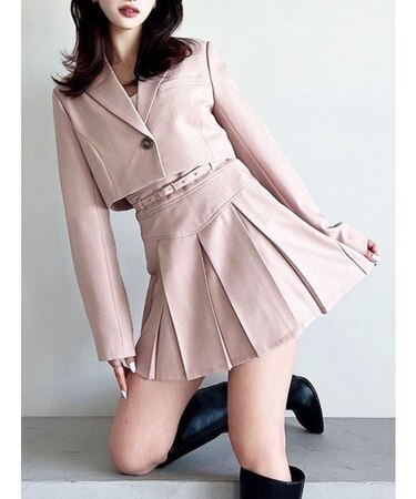 プリーツミニスカート【セットアップ着用可能】