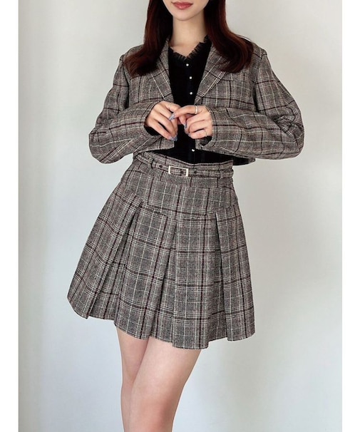 プリーツミニスカート【セットアップ着用可能】