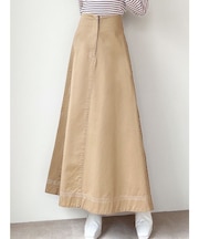 ステッチデザインフレアスカート