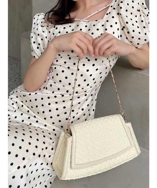 ツイードコンパクトバッグ