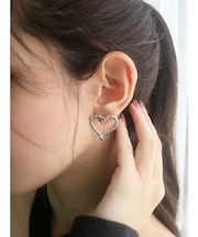 ハートツイストメタルピアス
