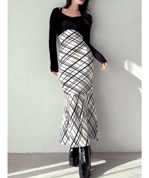 ◆ミュベールのオーストリッチ×ニットワンピース MUVEIL Online Shop｜ミュベール公式オンラインショップ