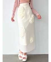 シアーレイヤードモチーフスカート