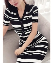 五分袖ショートカーディガン【セットアップ着用可能】