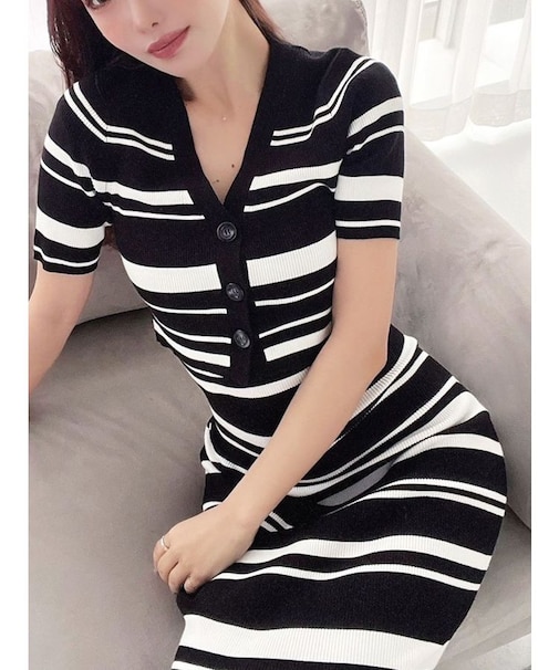 五分袖ショートカーディガン【セットアップ着用可能】