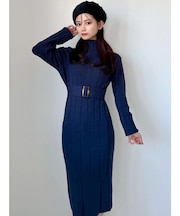 【WEB限定】ワイドリブニットワンピース