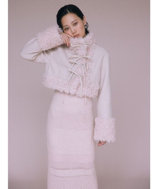 クロシェニットタイトワンピース