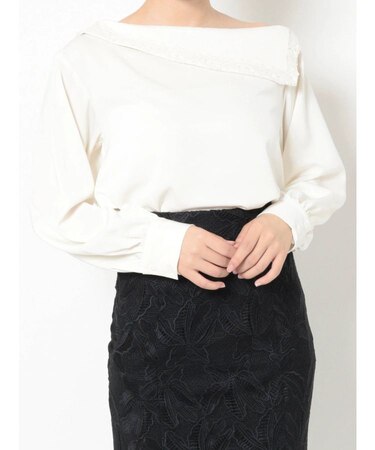 アシンメトリーカラーブラウス