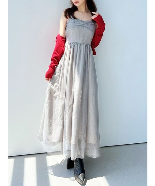 カーデセットチュールワンピース