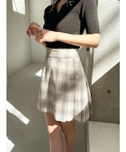 サイドプリーツミニスカート