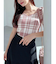 ハートネックラグランニットトップス