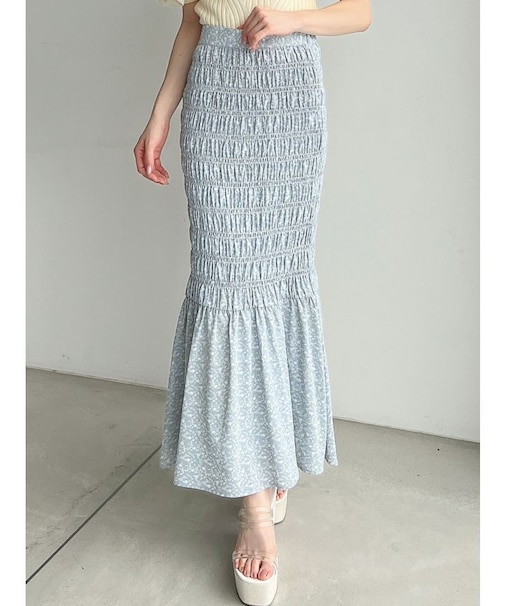 シャーリングマーメイドスカート