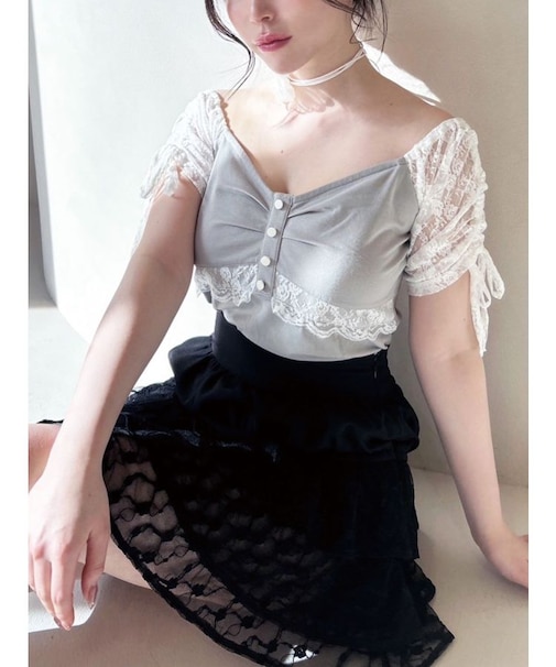 レースドッキングTシャツ