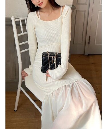 ヘムシアーマーメイドニットワンピース