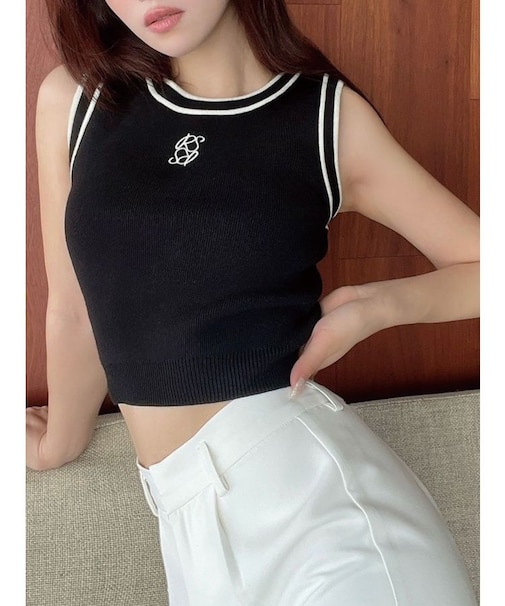 バイカラーアメスリニット