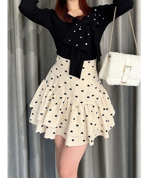 ラッフルボリュームミニスカート