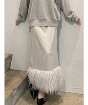 フェイクファーナロースカート