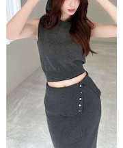 フーディーノースリニットトップス【セットアップ着用可能】