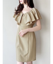 ラッフルデザインミニワンピース