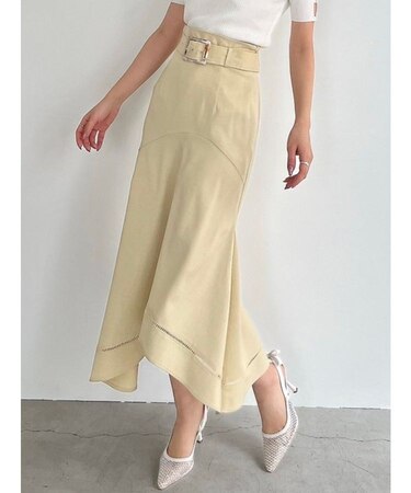 アシンメトリーフレアマーメイドスカート