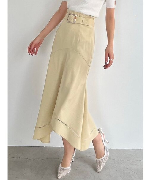 アシンメトリーフレアマーメイドスカート