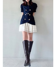 ヘムフリルテーラードミニワンピース