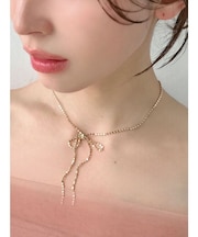 シャイニーリボンネックレス