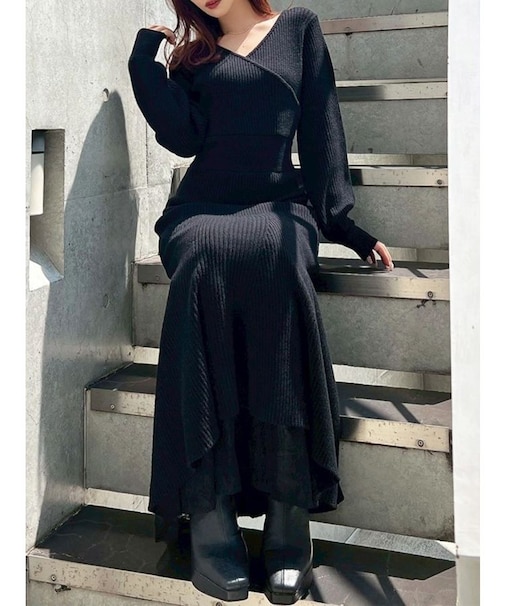 【WEB限定】カシュクールマーメイドワンピース