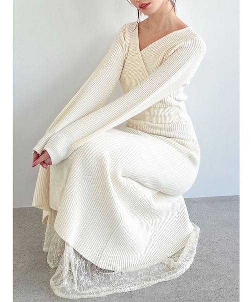 【WEB限定】カシュクールマーメイドワンピース