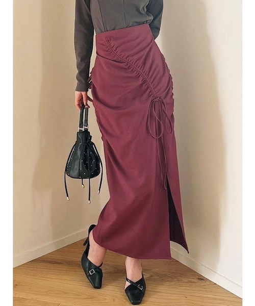 ギャザーデザインタイトスカート｜リゼクシーの通販｜&mall