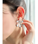 メタリックフラワーピアス