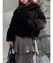 リボンデザインダウンジャケット