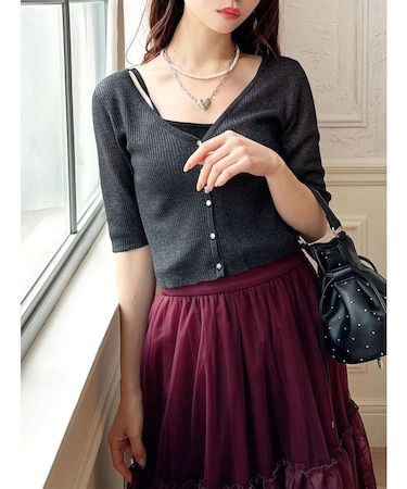 ニットキャミコンビカーディガン