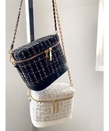 ツイードバニティバッグ