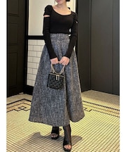 ウエストタックツイードスカート
