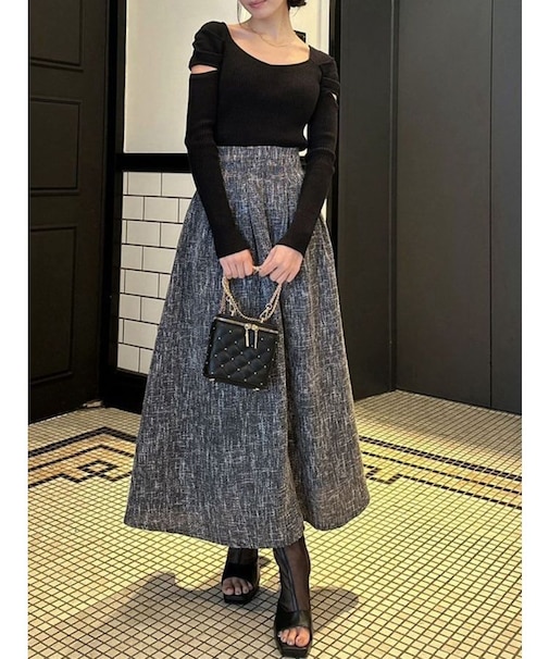 ウエストタックツイードスカート