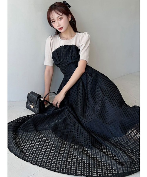 フロントホックデニムジャンスカ｜ダズリンの通販｜&mall（アンド