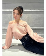 ルーズオフショルスウェット