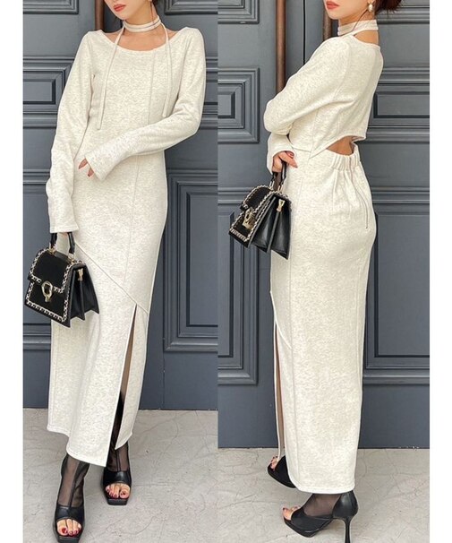 バックオープンパネルワンピース