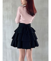 ヘムバルーンフリルミニスカート