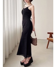 コットンレースキャミワンピース